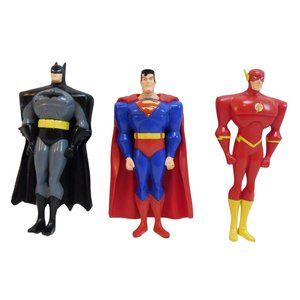DC Comics The Flash-Superman-Batman PVC Toy Figure Rare